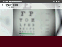 Tablet Screenshot of kleinwoodvision.com